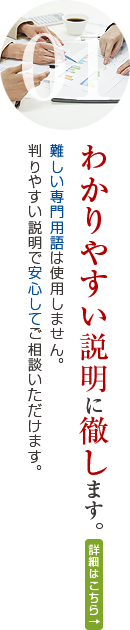 わかりやすい説明に徹します。